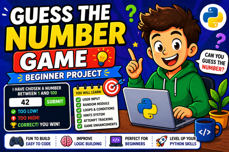 Build a Guess the Number Game in Python — The Complete Beginner’s Project Guide (2026)