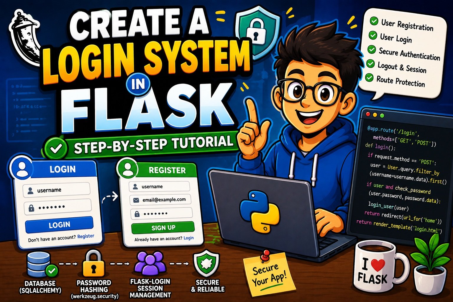 Create a Flask login system