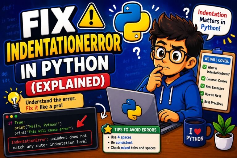 Fixing indentation errors in Python